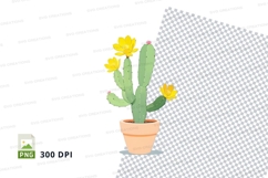 Cactus in pot clipart png Product Image 1