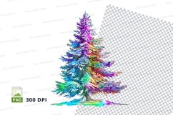 Colorful christmas tree clipart png Product Image 1