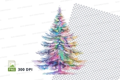 Colorful christmas tree clipart png Product Image 1