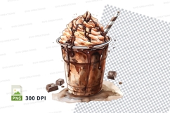 Chocolate ice cream sundae clipart png Product Image 1