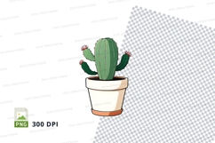 Cactus in pot clipart png Product Image 1