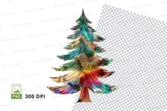 Colorful christmas tree clipart png Product Image 1