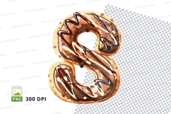 Chocolate drizzled donut mockup Product Image 1