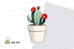 Cactus in pot clipart png Product Image 1