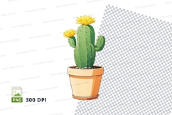Cactus in pot clipart png Product Image 1