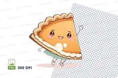 Cute cartoon pie character clipart png Product Image 1