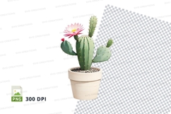 Cactus in pot clipart png Product Image 1