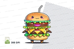 Cartoon burger clipart png Product Image 1