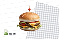 Clipart png of a cheeseburger Product Image 1