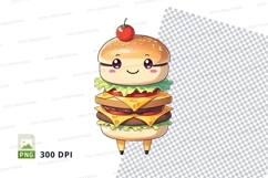 Cartoon burger clipart png Product Image 1
