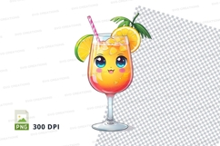 Cartoon cocktail glass mockup Product Image 1
