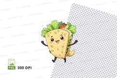 Cartoon taco clipart png Product Image 1