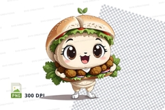 Cartoon character wearing a burger costume Product Image 1