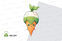 Cartoon carrot clipart png Product Image 1