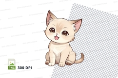 Cartoon kitten clipart png Product Image 1