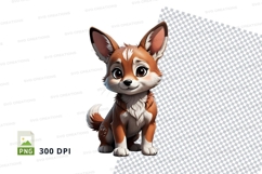 Cartoon fox clipart png Product Image 1
