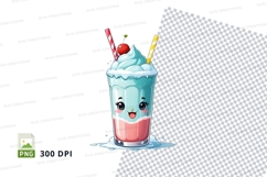 Cute cartoon milkshake clipart png Product Image 1