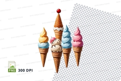 Ice cream cone clipart png Product Image 1