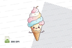 Cartoon ice cream cone clipart Product Image 1
