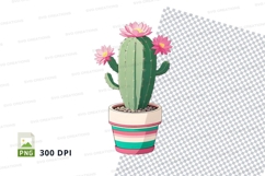 Cactus in flower pot clipart png Product Image 1