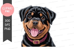 Happy rottweiler puppy clipart png Product Image 1