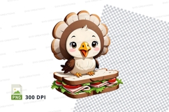 Cartoon owl character holding a sandwich Product Image 1