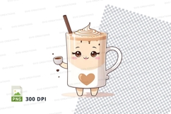 Coffee mug mockup with cartoon character Product Image 1