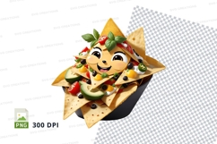 Nachos with cartoon character topping mockup Product Image 1
