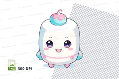 Cute marshmallow character clipart png Product Image 1