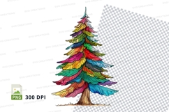 Colorful pine tree clipart png Product Image 1