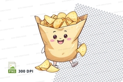 Cartoon potato chip bag character mockup Product Image 1