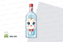 Bottle mockup with cartoon character Product Image 1