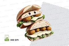 Cartoon sandwich clipart png Product Image 1