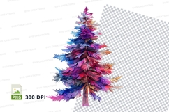 Colorful christmas tree clipart png Product Image 1
