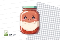 Kawaii jam jar clipart png Product Image 1