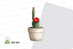Cactus in pot clipart png Product Image 1