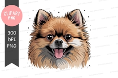 Happy pomeranian puppy clipart png Product Image 1