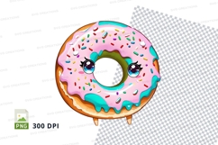Cartoon donut clipart png Product Image 1
