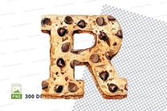 Chocolate letter r clipart png Product Image 1