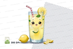 Cartoon lemonade glass mockup Product Image 1