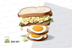 Egg sandwich clipart png Product Image 1