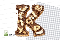 Chocolate letter k mockup Product Image 1