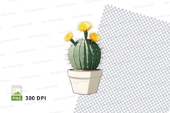 Cactus in pot clipart png Product Image 1