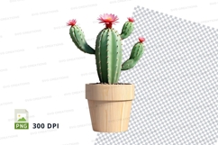Cactus in pot clipart png Product Image 1