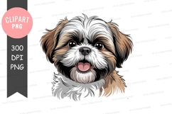 Happy shih tzu puppy clipart png Product Image 1