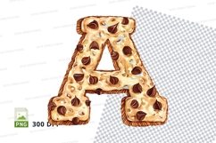 Letter a clipart with chocolate chips Product Image 1