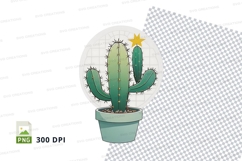 Cactus in pot clipart png Product Image 1