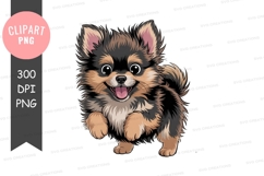 Happy pomeranian puppy clipart png Product Image 1