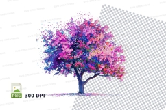 Colorful tree clipart png Product Image 1