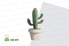 Clipart png of a cactus in a pot Product Image 1